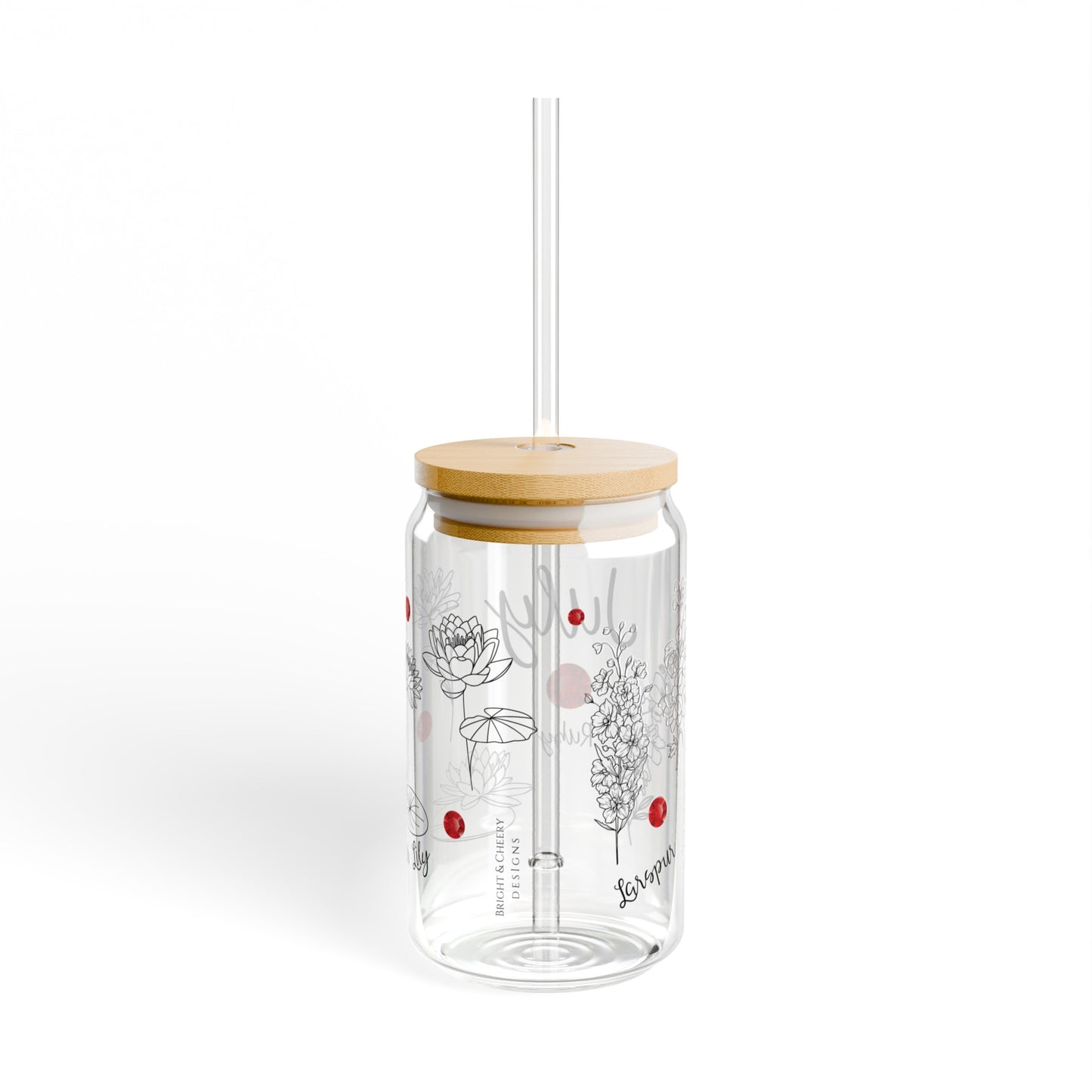 birth month 7 July sipper glass, 16 oz