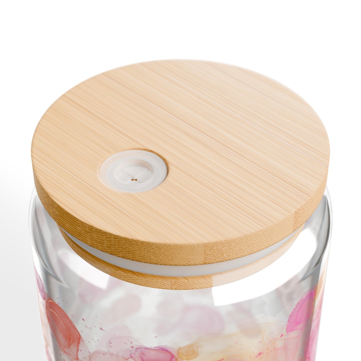 brushed circles sipper glass, 16 oz
