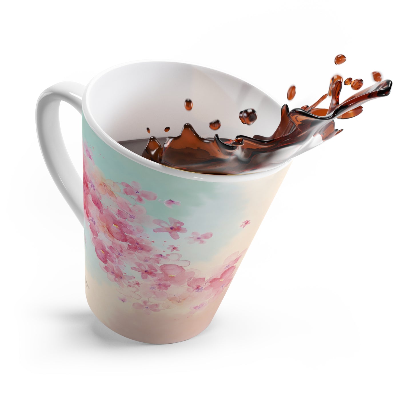 may your day be bright and your outlook cheery! latte mug, 12 oz