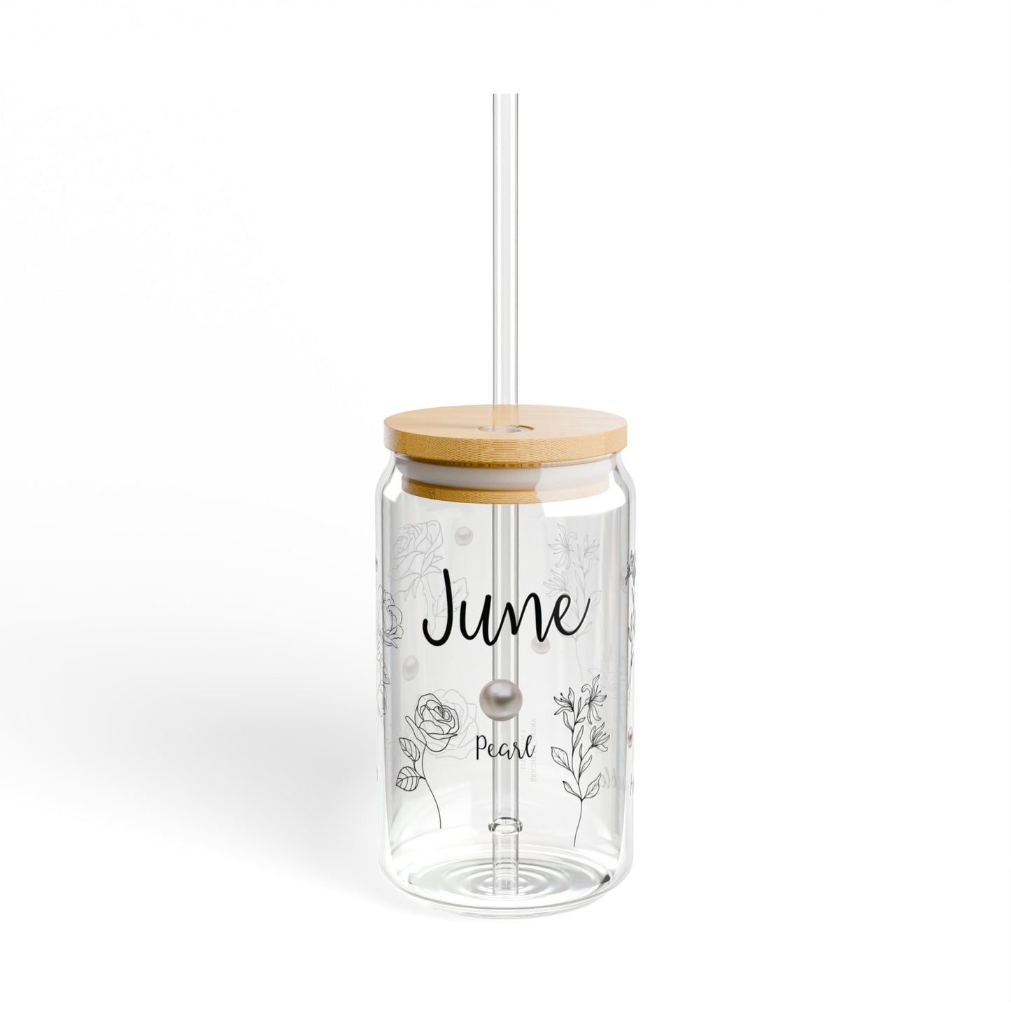 birth month 6 June sipper glass, 16 oz