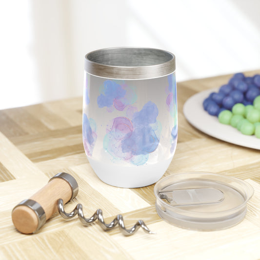 brushed circles cool wine tumbler, 12 oz