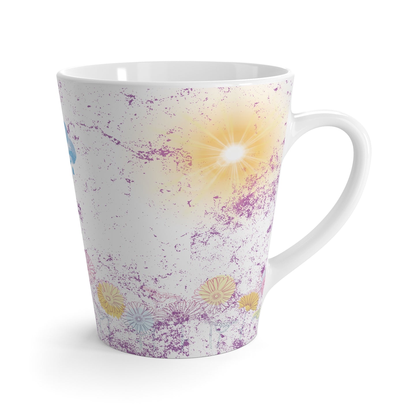 sun moon cloud latte mug, 12 oz