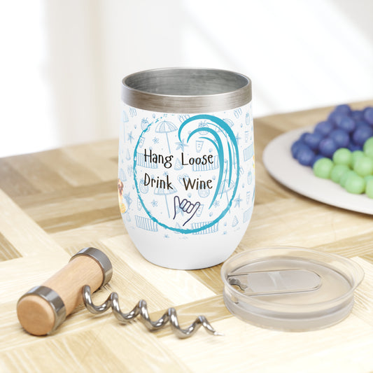 hang loose drink wine tumbler, 12 oz