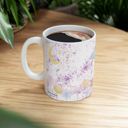 sun moon cloud ceramic mug, 11 oz